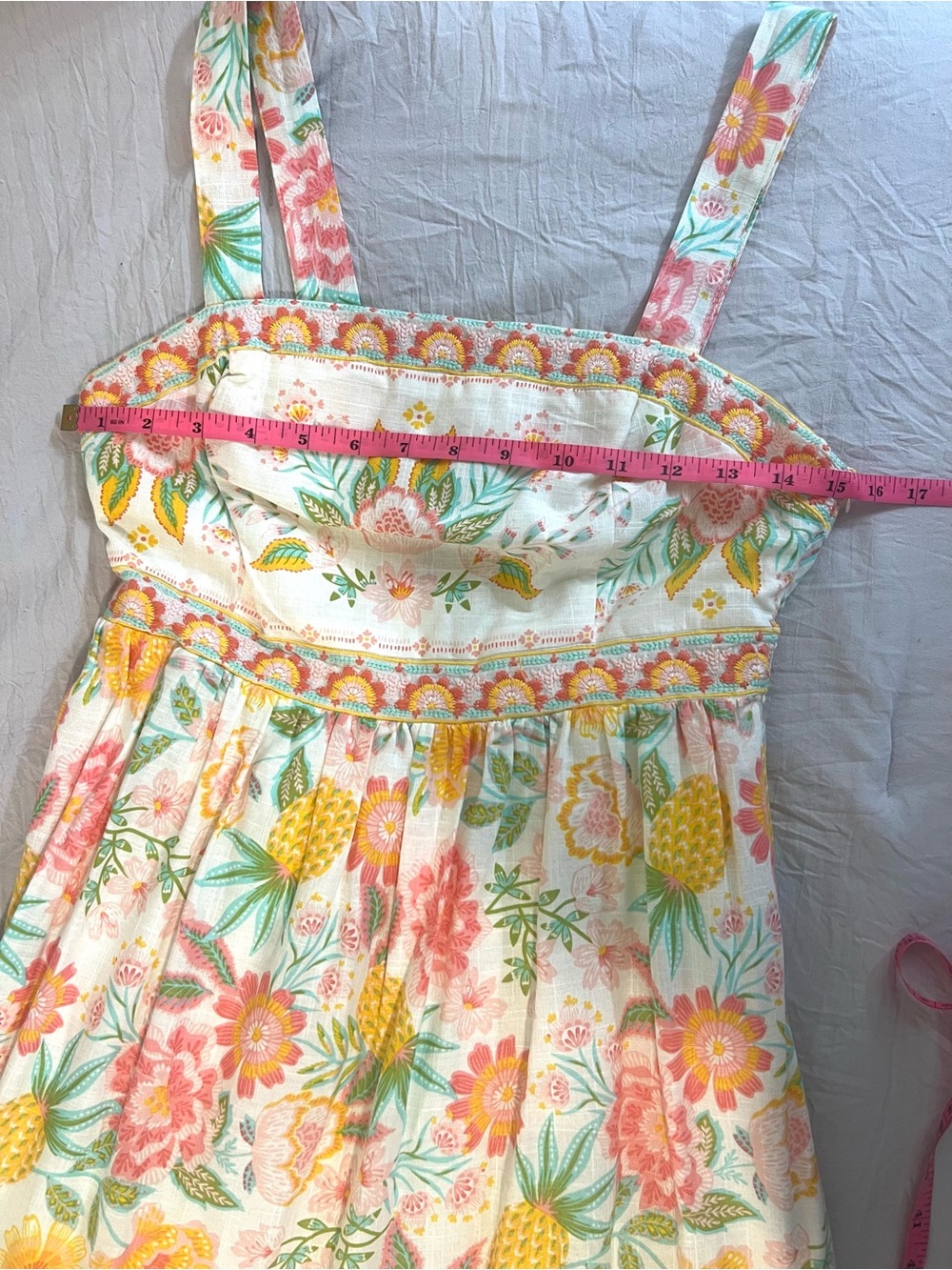 Rachel Zoe Floral Smocked Maxi Dress Sleeveless Embroidered SZ 2 NEW. NWT - Picture 10 of 11